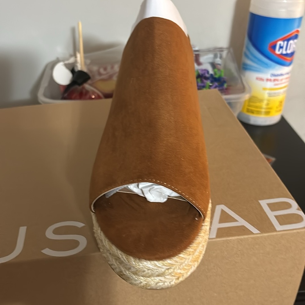 Just Fab Anaya Camel Wedge Heel Shoe